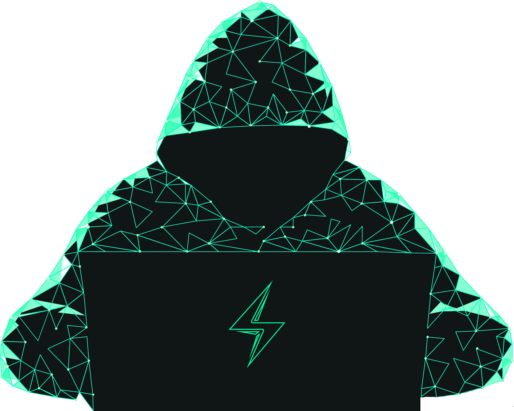 Zyberswap neon hooded figure